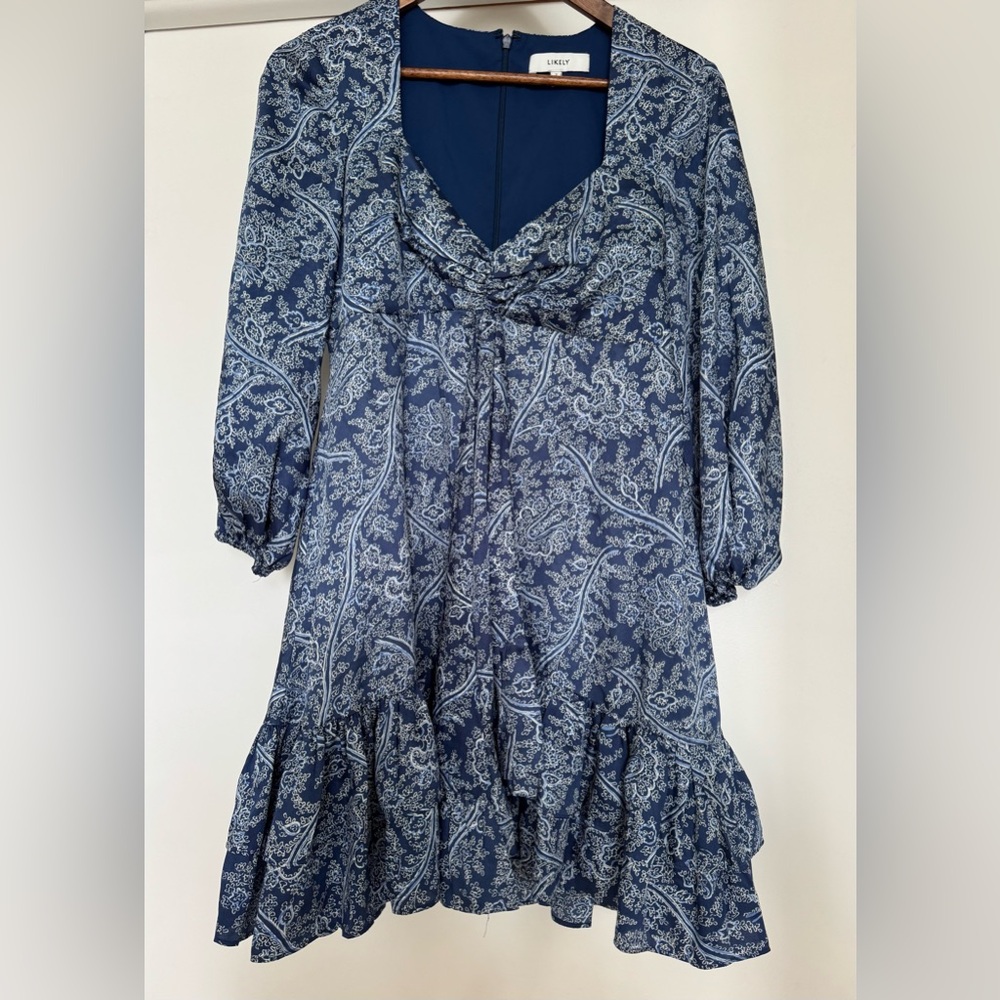Likely Royal Paisley Floral Dress 💙🤍